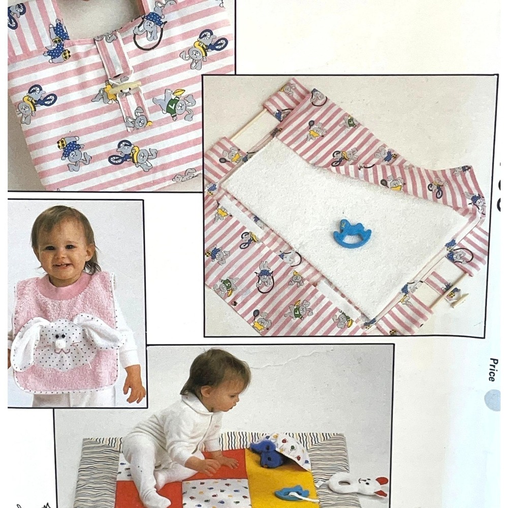 Kwik Sew Pattern 1798 Bib Play Quilt & Changing Pad UNCUT